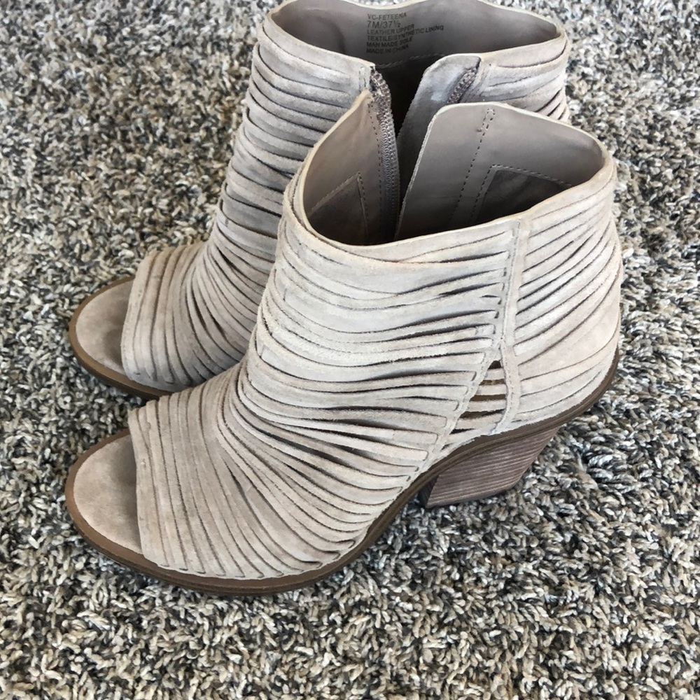 Vince Camuto peep toe booties